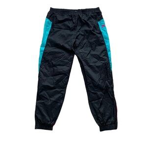 Y2K Nike Kids Black Joggers with Teal Accents